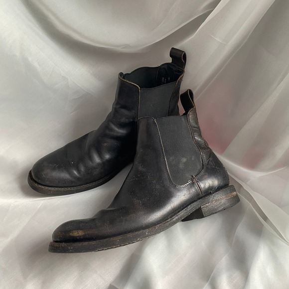 Frye Other - FRYE Tyler Flex Chelsea Leather Black Ankle Boots Vibram 7.5 Western Heritage